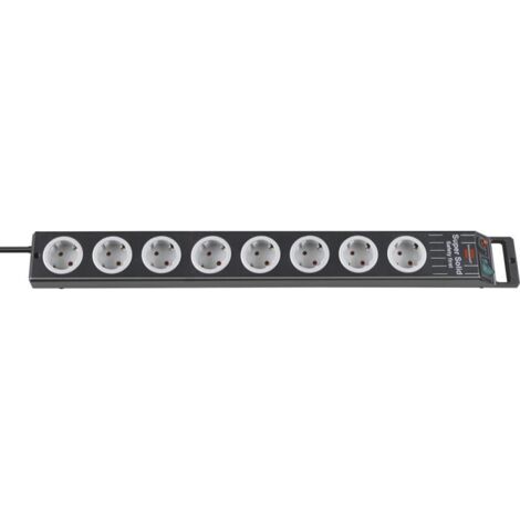 Brennenstuhl Super-Solid multiprise 8 prises noir gris (1/10)