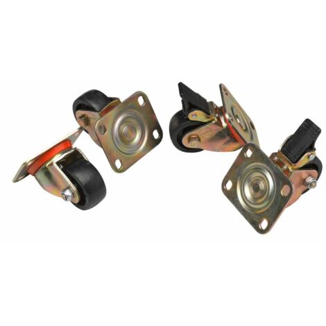 Equip Roulettes Basic Flex noires 60x40x75 mm (1/2)
