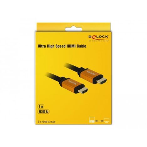 DeLock Ultra haut débit - câble HDMI (48 Gbps, 8 K, 60 Hz, 1 m) (1/5)