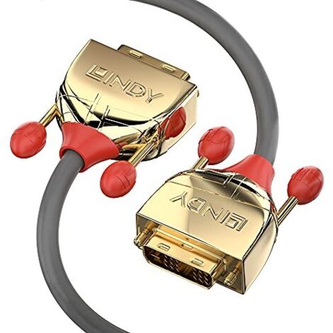 Câbles et adaptateurs audio vidéo LINDY 7.5m DVI-D Dual Link Cable Gold Line Digital Dual Link Connector 24+1 (1/2)