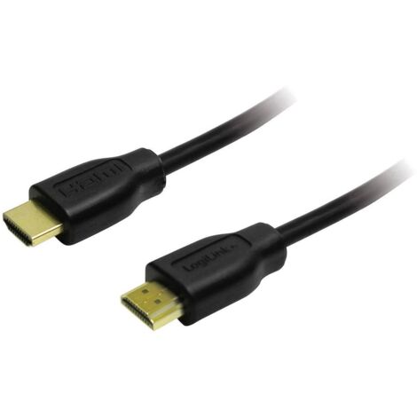 Câble de raccordement LogiLink HDMI Fiche mâle HDMI-A, Fiche mâle HDMI-A 15.00 m noir CH0054 4K UHD Câble HDMI R844951 (1/2)