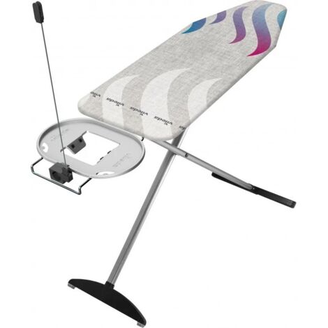 Vileda – Table à repasser pliable 130x44 cm – Hauteur réglable 74-96 cm – Surface stable – Repose-fer XL avec silicone – Housse anti-goutte 3 épaisseurs (1/5)