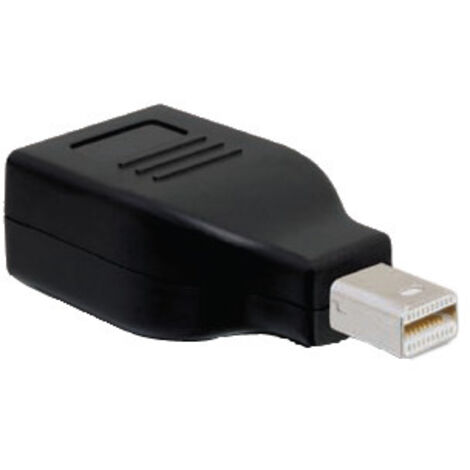 Adaptateur Delock mini DisplayPort mâle vers DisplayPort femelle - Noir (1/4)