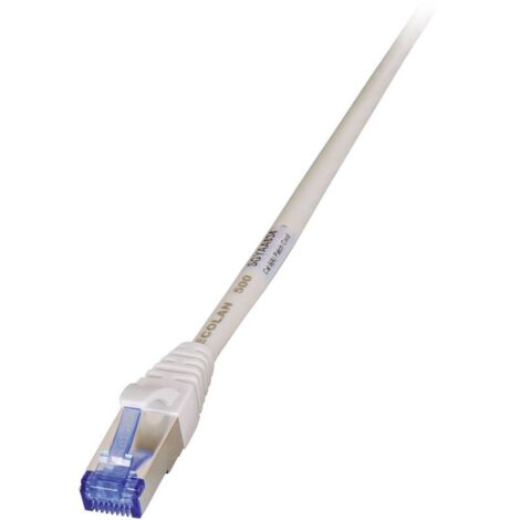 EFB Elektronik K5535GR.1 RJ45 Câble réseau, câble patch CAT 6a S/FTP 1.00 m gris certifié UL, ignifuge, avec cliquet d'encastrement 1 pc(s) R68480 (1/3)