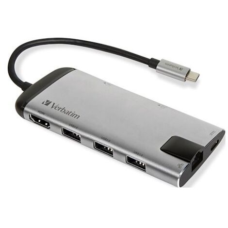 Verbatim 49142 hub & concentrateur USB 3.2 Gen 1 (3.1 Gen 1) Type-C 1000 Mbit/s Noir, A... (1/5)