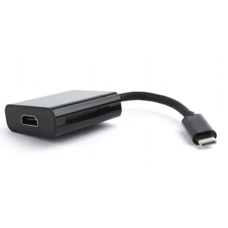 A-CM-HDMIF-01 Cable Adaptateur Gembird USB type C vers HDMI 15cm (Noir) (1/2)