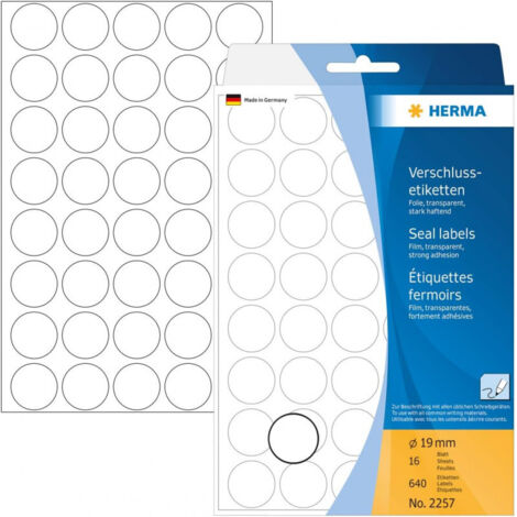 HERMA Verschlussetik. transp. 19 mm extrem haftend 640 St. (1/3)