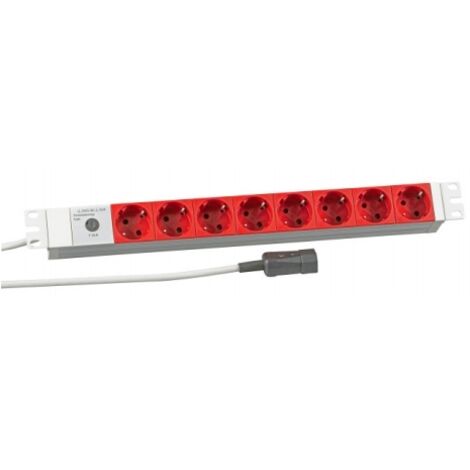 EFB ELEKTRONIK 691698K MULTIPRISE 2 M 8 SORTIE(S) CA ROUGE, BLANC (1/2)