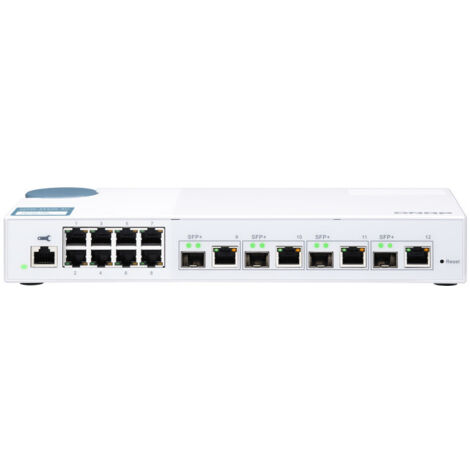 Qnap QSW-M408-4C Desktop Switch 8-port Web Managed 1G/4xCombo 10G SFP+ (1/5)