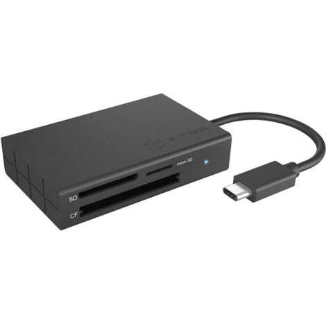ICY BOX IB-CR401-C3, Type-C® USB 3.0 Kartenleser (CF, SD 4.0, micro SD 4.0), UHS-II, mit Hub / lecteur de carte mémoire (1/4)