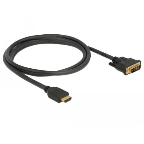 DeLOCK 85653 Adaptateur de câble vidéo DVI 1,5m HDMI Type A (standard) Noir - Adaptateurs de câble vidéo (1,5m, HDMI Type A (standard), DVI, mâle, mâle, or) (1/5)