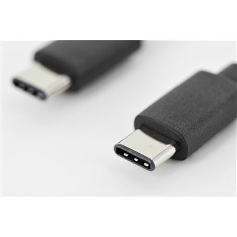 Digitus Câble USB-C Mâle USB-C 24 broches Mâle Noir USB-C 24 broches 1 m (1/4)
