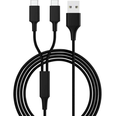 Smrter Câble de charge USB USB 2.0 USB-A mâle, USB-C® mâle 1.20 m noir SMRTERHYDRADUOCBK Y167552 (1/2)