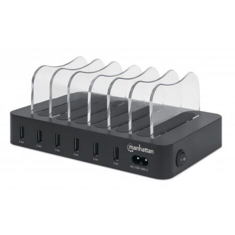 Manhattan 102254 Station de charge USB intérieure Courant de sortie (max.) 2.4 A 6 x 6x USB-A Y739202 (1/5)