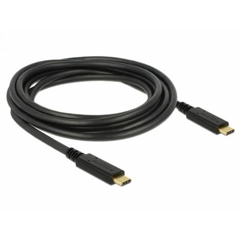 Delock Câble USB-C USB 2.0 USB-C® mâle, USB-C® mâle 3.00 m noir 83325 Y466043 (1/2)