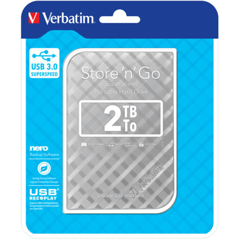Verbatim Store n Go 2.5 USB 3.0 Gen 2 2TB silber