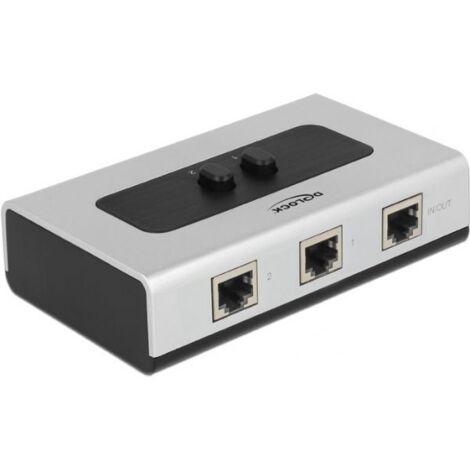 DeLOCK Delock 87673 - RJ-45 - 1000 Mbit/s - Noir - Gris - Plastique - 68 mm - 112 mm (87673) (1/2)