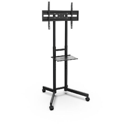 Mediafix 118650 Meuble TV mobile noir hauteur 150 cm (1/2)
