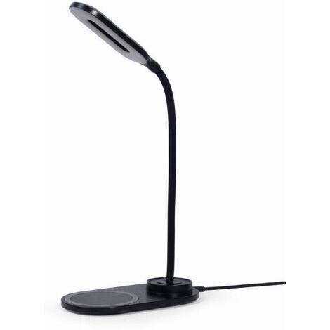 Gembird Lampe de bureau noire et blanche avec chargeur sans fil (1/3)