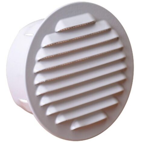 Grille de ventilation extérieure à encastrer Ø 100 mm - finition blanc (1/3)