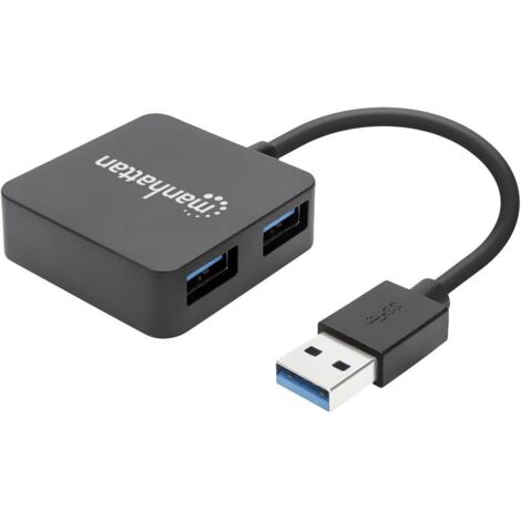 Hub USB 3.0 Manhattan USB-Hub 4 ports noir (1/4)