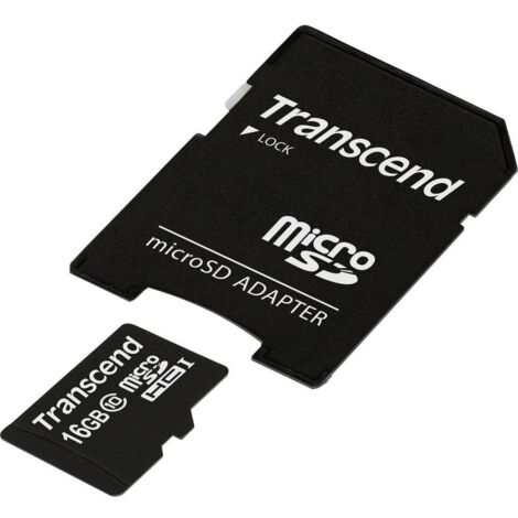 SD microSD Card 16GB Transcend SDHC Class10 wadapter (1/4)