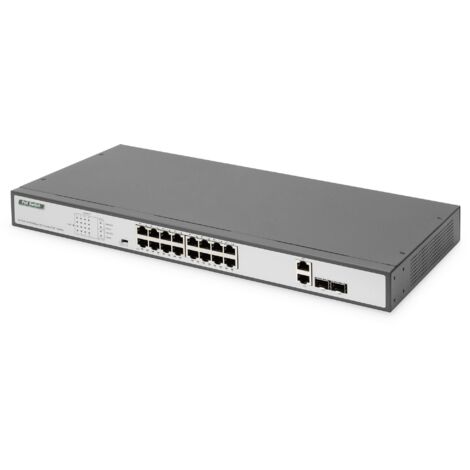 Switch réseau Digitus DN-95342-1 16+2 ports 10 / 100 MBit/s fonction PoE C032002 (1/5)