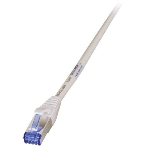 EFB Elektronik K5535GR.5 RJ45 Câble réseau, câble patch CAT 6a S/FTP 5.00 m gris certifié UL, ignifuge, avec cliquet d'encastrement 1 pc(s) R68449 (1/3)