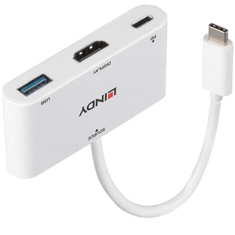 LINDY USB-C® Adaptateur [1x USB-C® mâle - 1x HDMI femelle, USB 3.0 femelle type A] 43340 0.18 m (1/5)