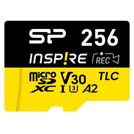 Silicon Power Inspire  256 Go  microSDXC  Mémoire flash de classe C10, UHS-I U3, V30 (1/2)
