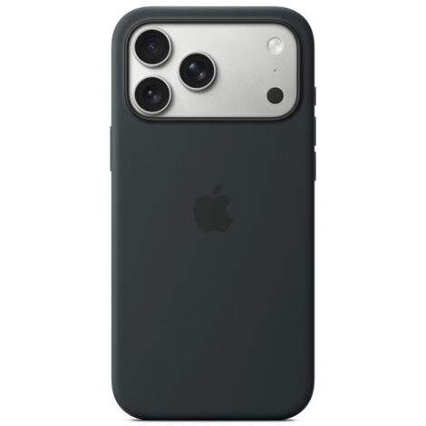Coque iPhone 17 Pro Max en silicone avec MagSafe – Noir