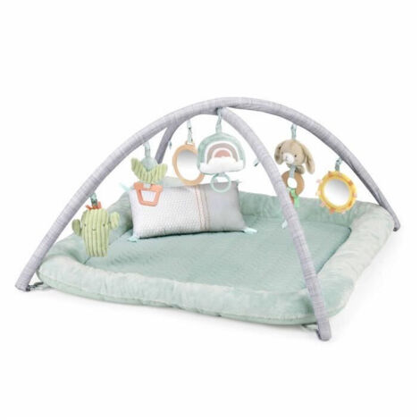 INGENUITY Tapis d'éveil au sol bébé Calm Spring Extra moelleux 6 jouets mutil sensoriels détachable (1/5)