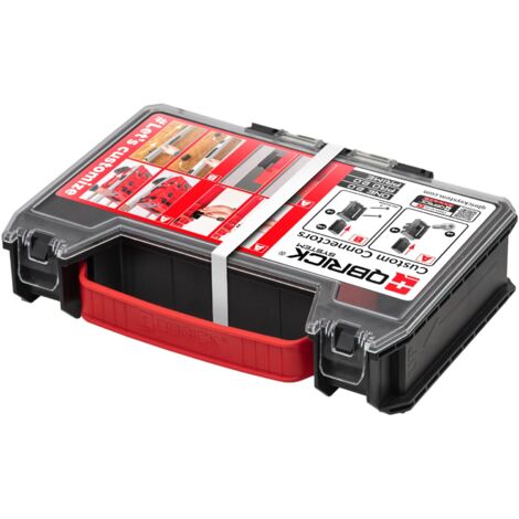 Qbrick – Set de connecteurs personnalisés pour servante d'atelier – 6x connecteurs – Compatible ONE 2.0 / PRO 2.0 / PRIME – Mallette de transport incluse (1/6)