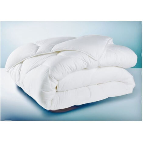 Couette chaude 350g anti-acariens 220x240cm – 100% polyester – Lavable en machine – Confort optimal pour deux personnes