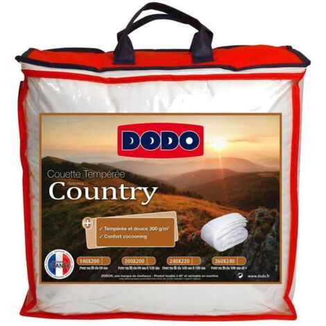 DODO Couette temperee Country - 240 x 260 cm - Blanc