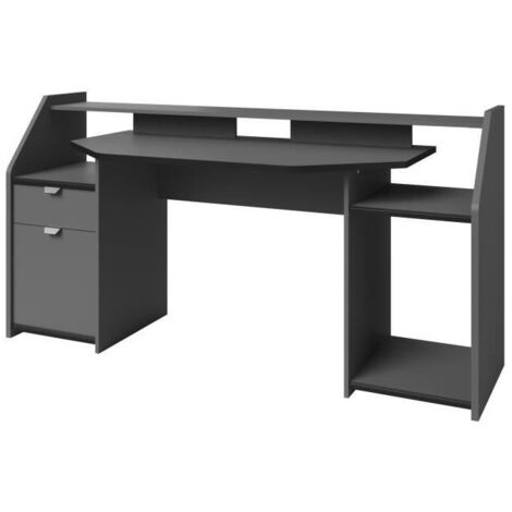 GAMING Bureau de gamer - Gris ombre - L 180 cm