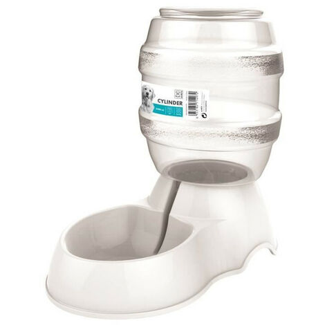 M-PETS Distributeur deau Cylinder - 3500ml - Blanc - Pour chien (1/4)