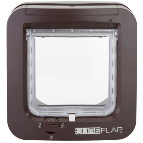 SUREFLAP Chatiere a puce electronique marron
