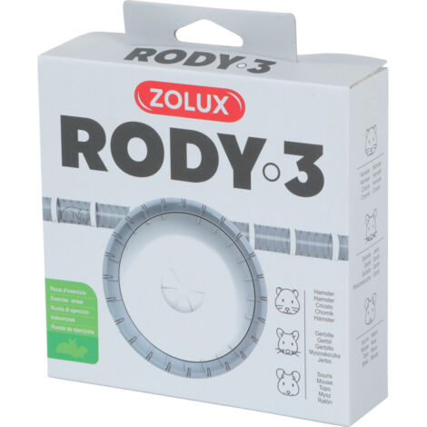 1 Roue d'exercice silencieuse pour cage Rody3 couleur blanche taille ø 14 cm x 5 cm . pour rongeur. - zolux (1/6)