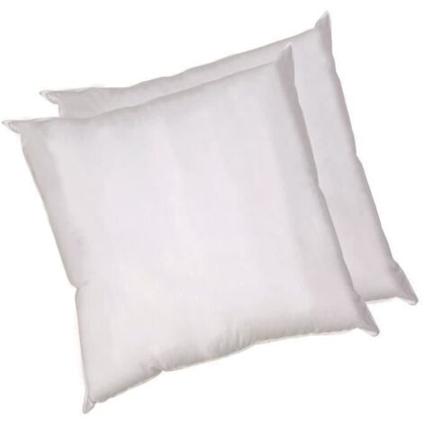 Lot De 2 Oreillers En Plumes Naturelles – 60x60 Cm, Qualité Ancienne, Occasion