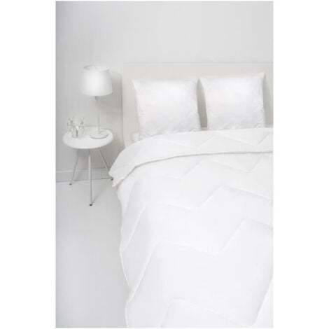 ABEIL Lot de 2 Oreillers a memoire de forme matelasses 60x60 cm blanc