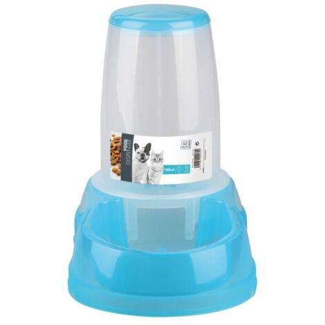 MPETS Distributeur de croquettes FOOD DISPENSER - Pour chat et chien - 1500ml - Bleu (1/2)