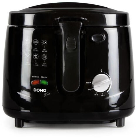 Friteuse électrique 2,5 L 1800 W – Thermostat réglable – Couvercle amovible avec hublot – Filtre anti-odeurs – Poignée pratique – Domo - DO461FR