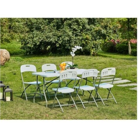 Table pliante - 180 cm - 8 personnes - plastique