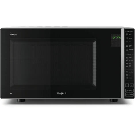 Whirlpool – Micro-ondes grill 30L 900W – 7 niveaux de puissance – Ouverture latérale – Horloge LCD – MWP303SB (1/10)