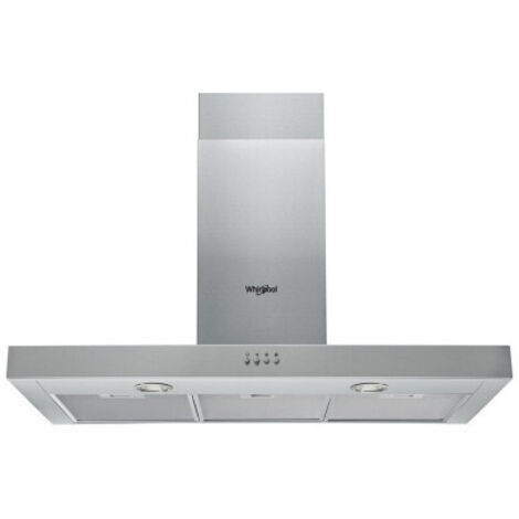 Whirlpool – WHBS94FLMX – Hotte murale décorative 600 m³/h – Extraction en recirculation – Classe énergétique B – Filtre aluminium – 2 ampoules LED (1/5)