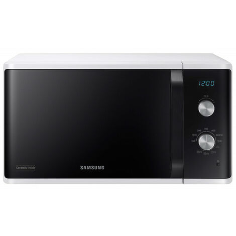 Samsung – Micro-ondes à poser gril 23L 800W – Commandes électro-mécaniques – Dimensions 27.5 x 48.9 x 39.2 cm – Couleur blanc (1/4)