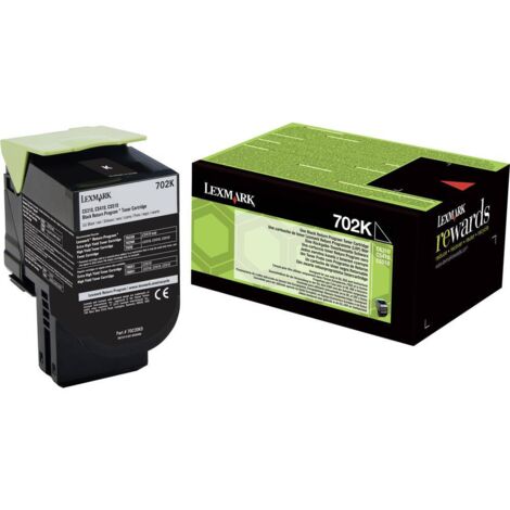 Lexmark 702K R Cartouche de toner 1 pièce(s) Original Noir (1/2)