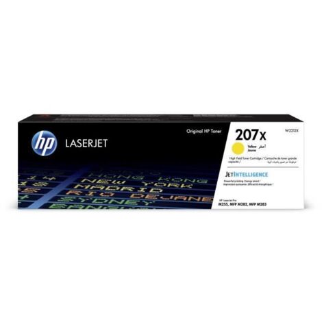 Toner hp 207x color laserjet pro m282nw / m283fdn / m283fdw amarillo 2.450 paginas
