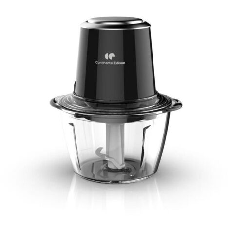 CONTINENTAL EDISON CEMH01 Mini hachoir bol en verre- Noir